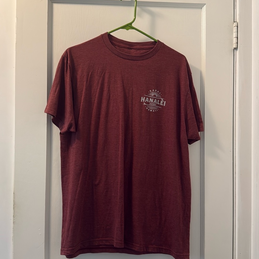 Hanakei surf T-shirt Maroon